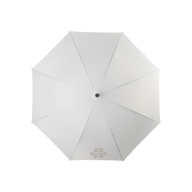 Factory wholesale custom printing 30 inch golf umbrella automatic open white logo straight market umbrella for the rain