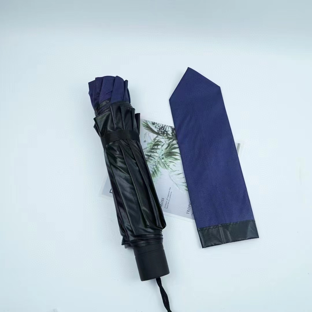 Promotional Multi Color Custom Logo 3 Fold Manual Umbrella Sun And Rain Water-repellent Umbrella With UV Protection