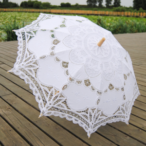 Victorian Party Gifts Decorative Umbrella Handmade Favor Wedding Umbrella White Different Size Parasol Lace Umbrella