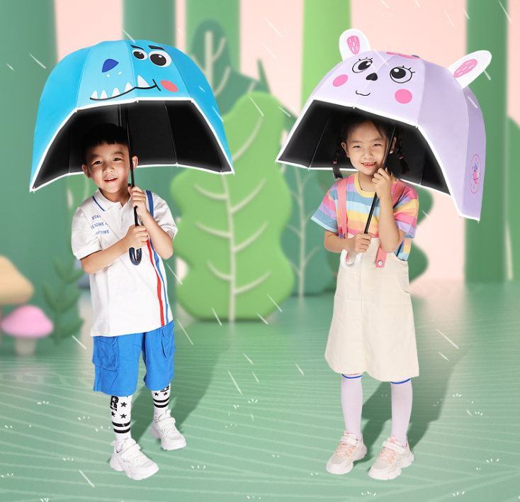 31 Inch Manual Straight Umbrella Helmet Shape Rain Umbrella