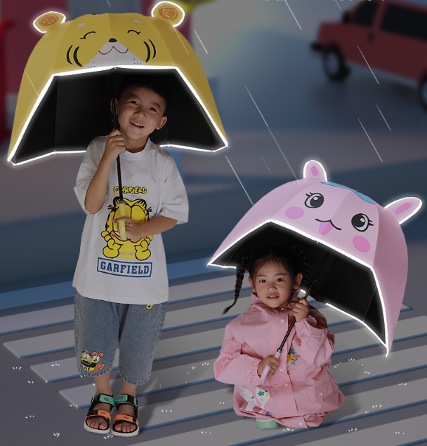 31 Inch Manual Straight Umbrella Helmet Shape Rain Umbrella