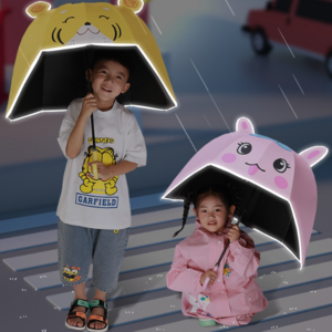 31 Inch Manual Straight Umbrella Helmet Shape Rain Umbrella