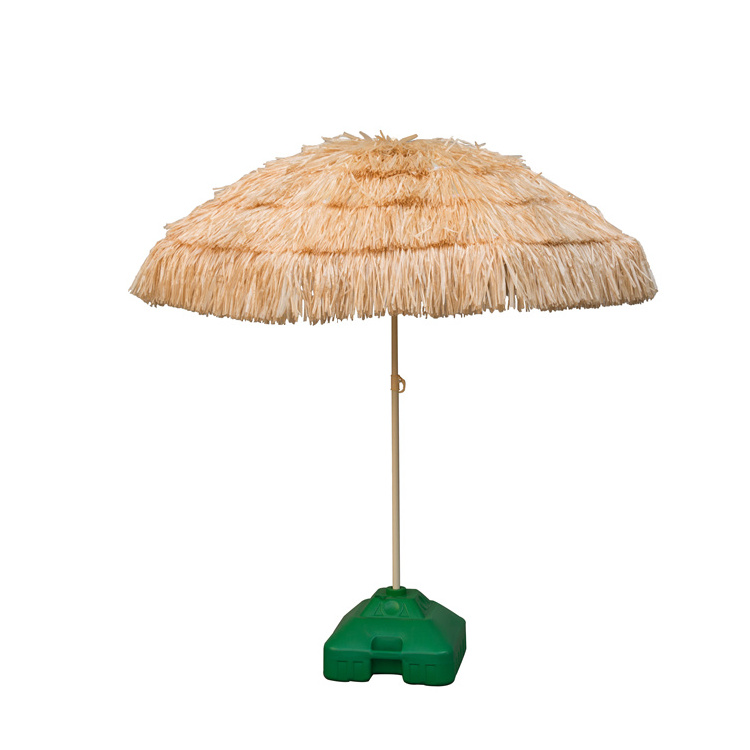 Garden Beach Umbrella Parasol Paraguas Sombrillas Hawaii Thatch Tiki Straw Outdoor Furniture Stainless Steel Pole Modern