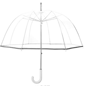 Color transparent standard size auto open long gel handle clear golf umbrella wholesale