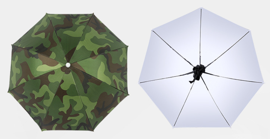 Promotional customized colorful mini foldable rain sun hard head hat umbrella