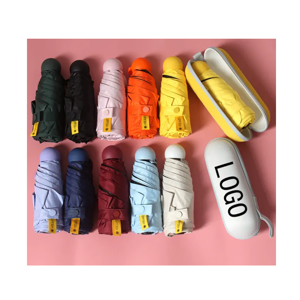 Factory High Quality Wholesale Summer Promotional Cheapest Mini 5 Small Portable Folding Umbrellas