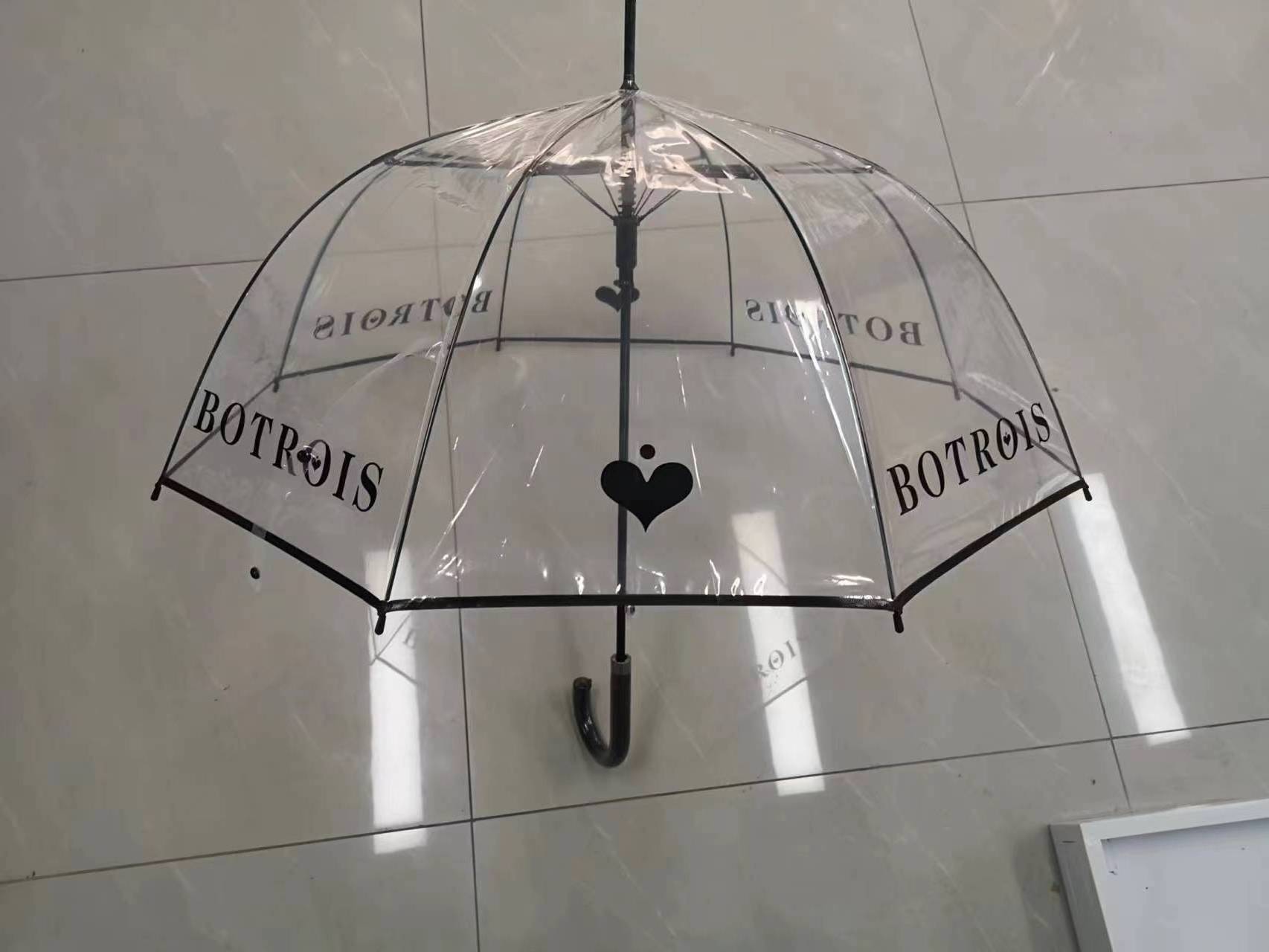 apollo event wedding umbrella transparent poe Logo Customized Auto Open Straight bubble dome clear umbrella