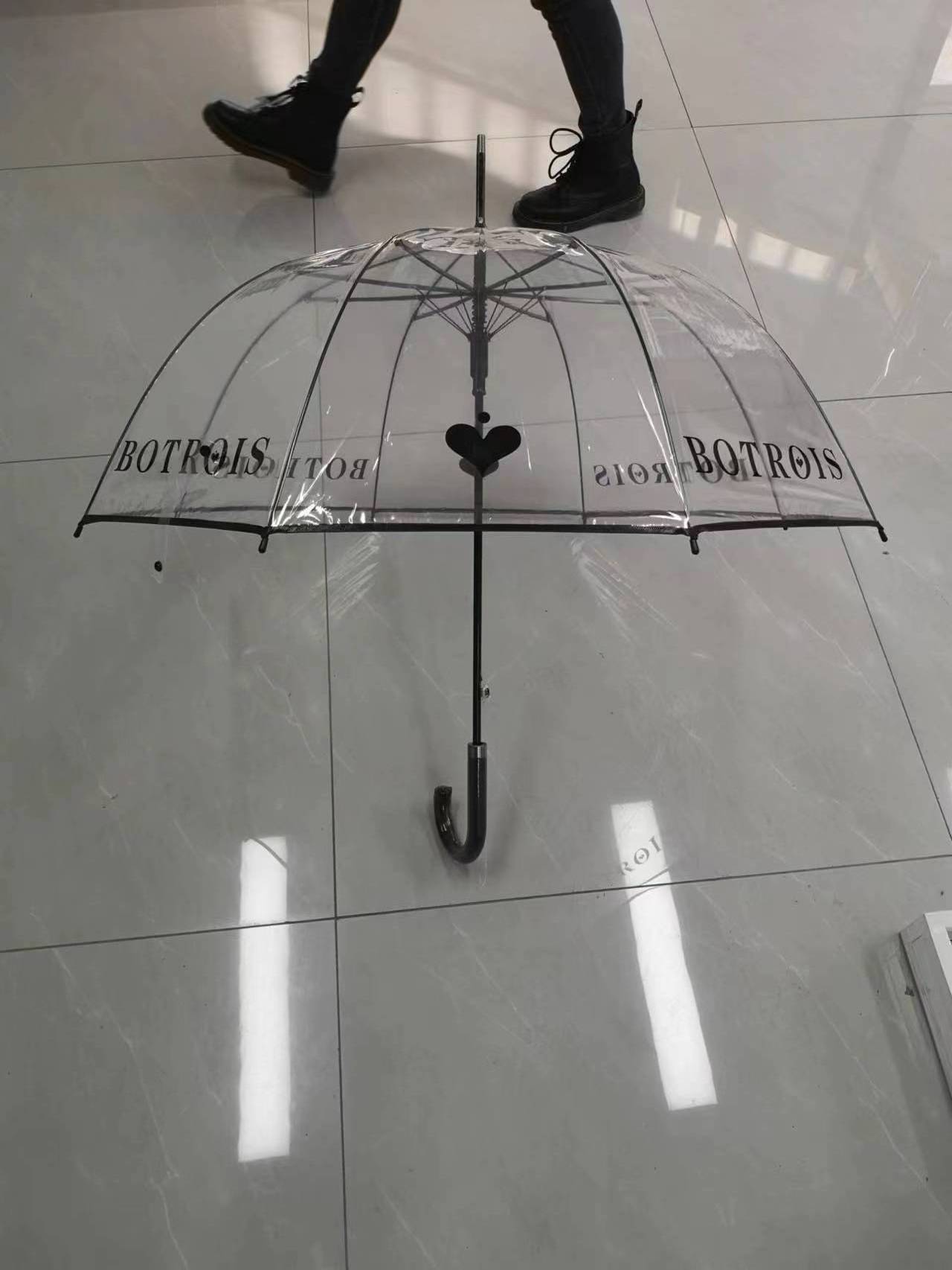 apollo event wedding umbrella transparent poe Logo Customized Auto Open Straight bubble dome clear umbrella