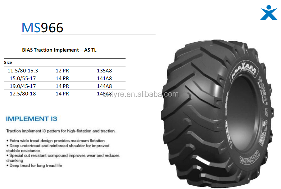 400/70R20 340/80R18 SAILUN MAXAM brand agricultural radial and diagonal OTR truck tires