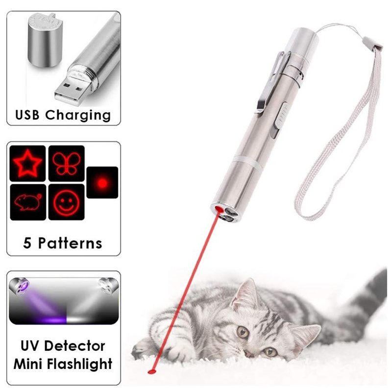 2023 hot selling high quality factory wholesale price USB Interactive Cat Toys Laser Pen Cat Teaser Exerciser Training Toy