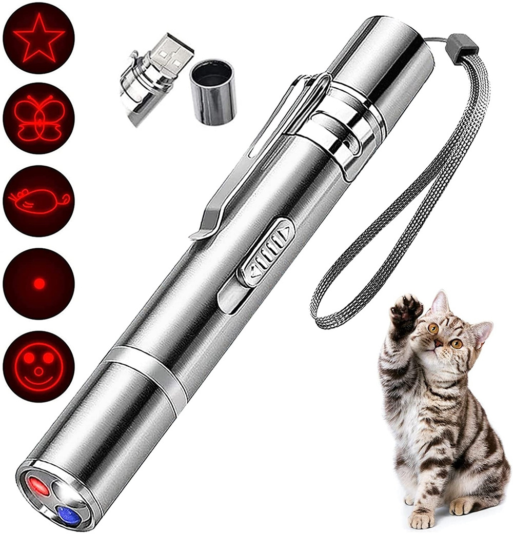 2023 hot selling high quality factory wholesale price USB Interactive Cat Toys Laser Pen Cat Teaser Exerciser Training Toy