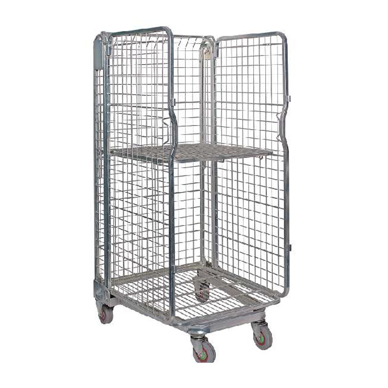 Foldable Collapsible Assembly Storage Warehouse Supermarket logistic transportation Roll Container Trolley Rolling Cage