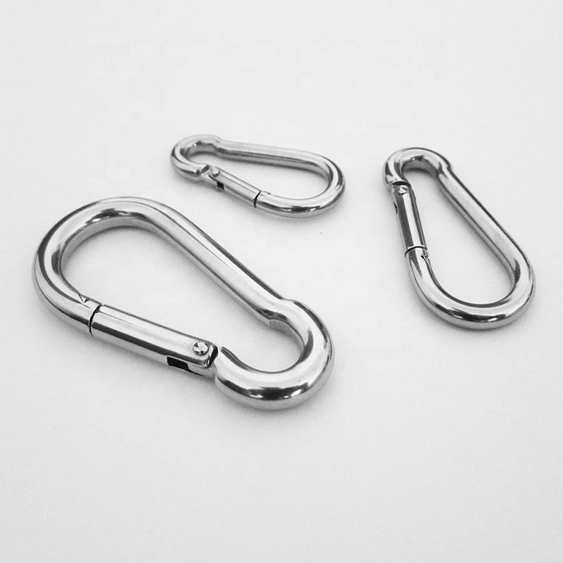 Heavy Duty Carabiner Clips Stainless Steel 304 Spring Snap Hook 100mm Locking  Large Carabiners for Hanging Lifting