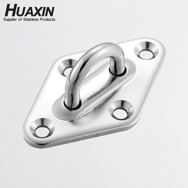 Heavy Duty Grade 304 Stainless Steel  Diamond Pad Eye Plate Hammock Kits Yoga Swing Hardware 6mm