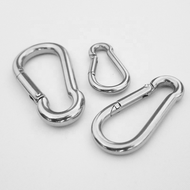 Heavy Duty Carabiner Clips Stainless Steel 304 Spring Snap Hook 100mm Locking  Large Carabiners for Hanging Lifting