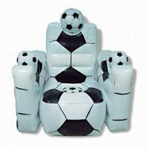 Factory customized PVC OEM economic inflatable bubble sofa chair available in football soccer design Adult camping trip party