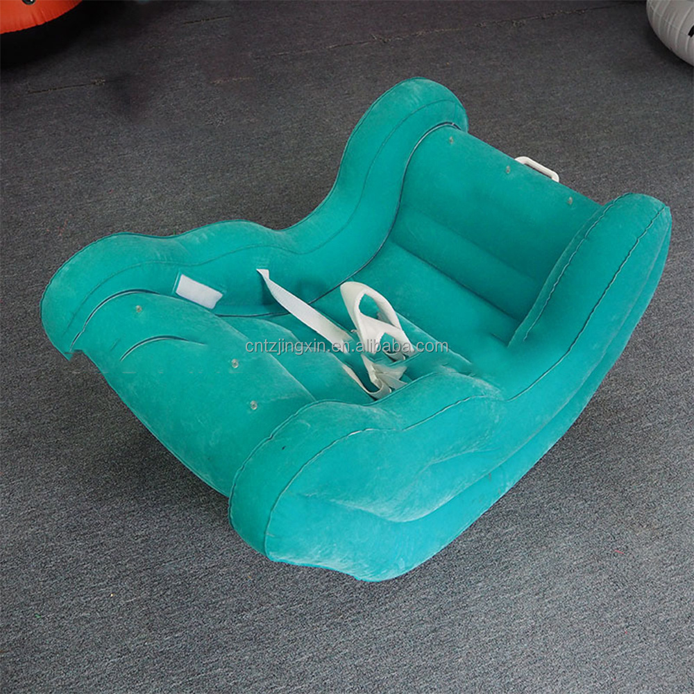 Factory Custom PVC Inflatable Rocking Chair Children's Flocking Sofa Lounge Chair Indoor Outdoor Foldable Living Room Bedroom