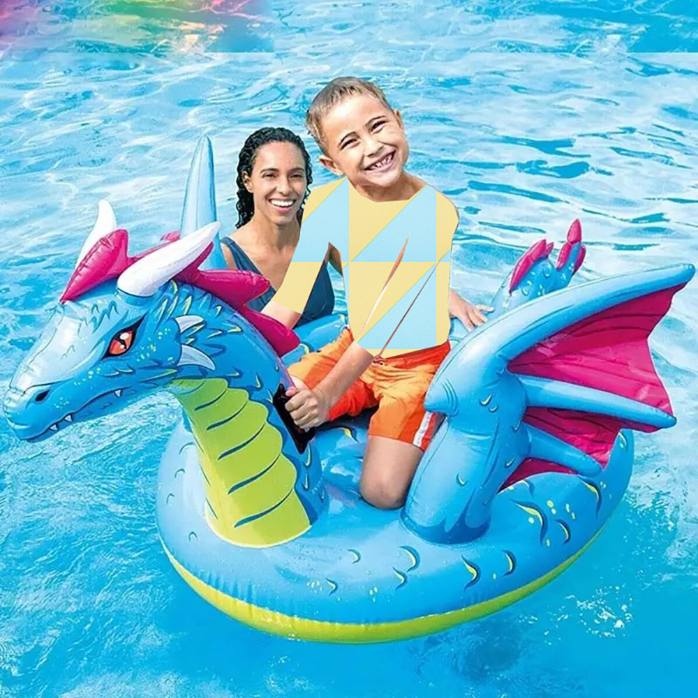 Factory Inflatable Water Floating PVC Animal Shape Birthday Gift Blow Up Ride On Raft For Swimming Pool Summer Beach Toys