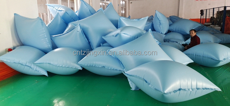 Factory customize inflatable air floating pool pillow for above ground winter swimming pool covers