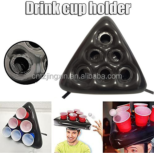 Inflatable Beer Hats Hat for Rings Toss Game Fun Lawn Game Toys Throwing Ring Adult Kids Ferrule Tools Christmas Halloween Prop