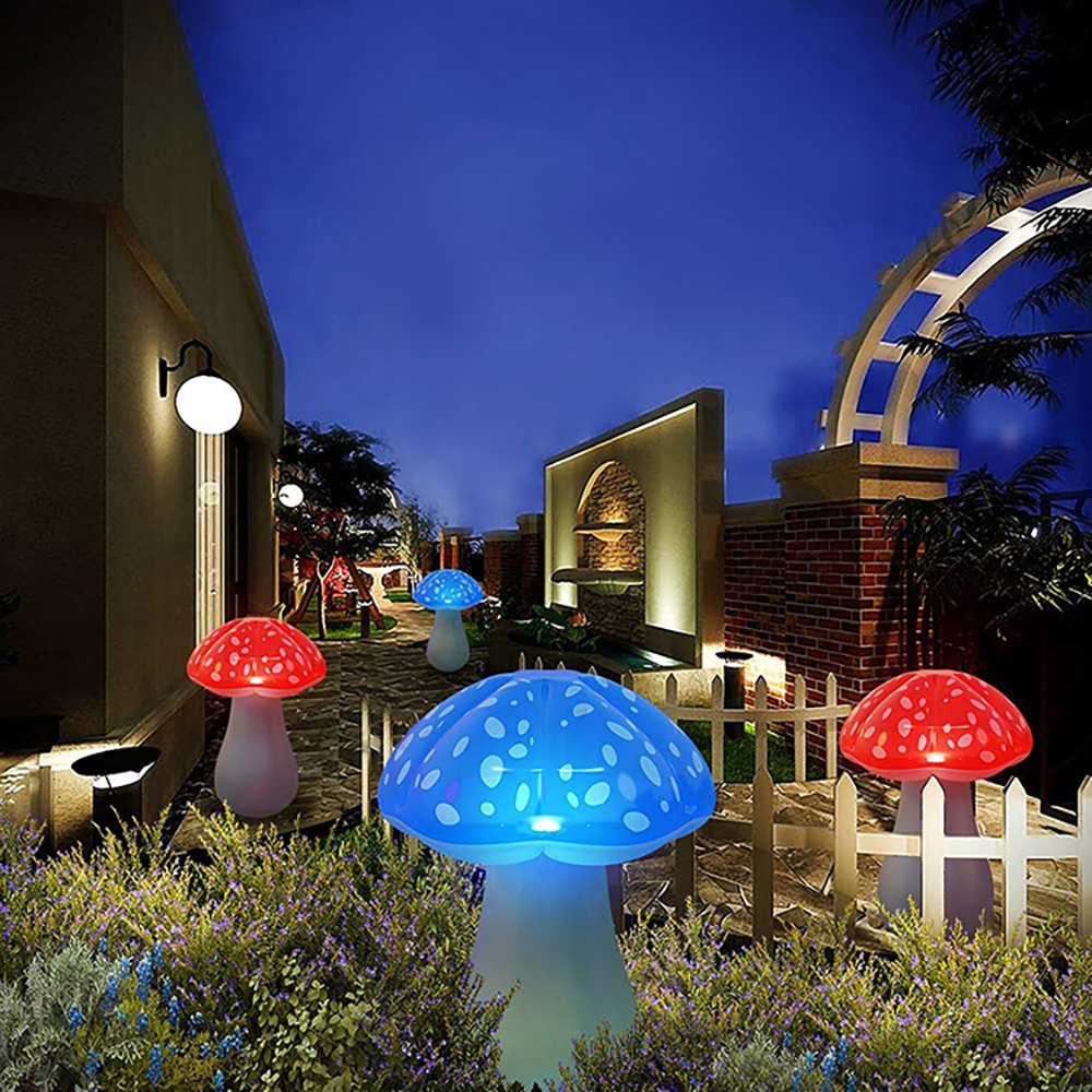 Factory customize Party Decorations Inflatable Large Mushroom with Light, Solar Powered Models for Yard Christmas Party Decor