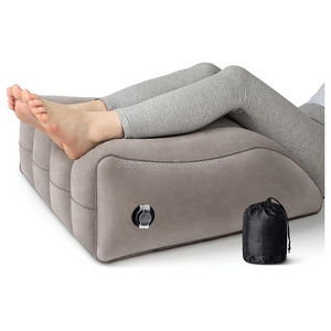 Factory Custom PVC Inflatable Sleep Wedge Pillow Leg Pillow for Leg & Back Pain Relief After Surgery Hips Feet Ankle Recovery