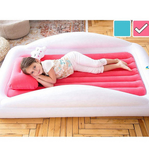 Factory 3 color 0.42mm Inflatable Toddler Travel Bed with Safety Bumpers  | Portable Toddler Bed for Kids | Toddler Air Mattress