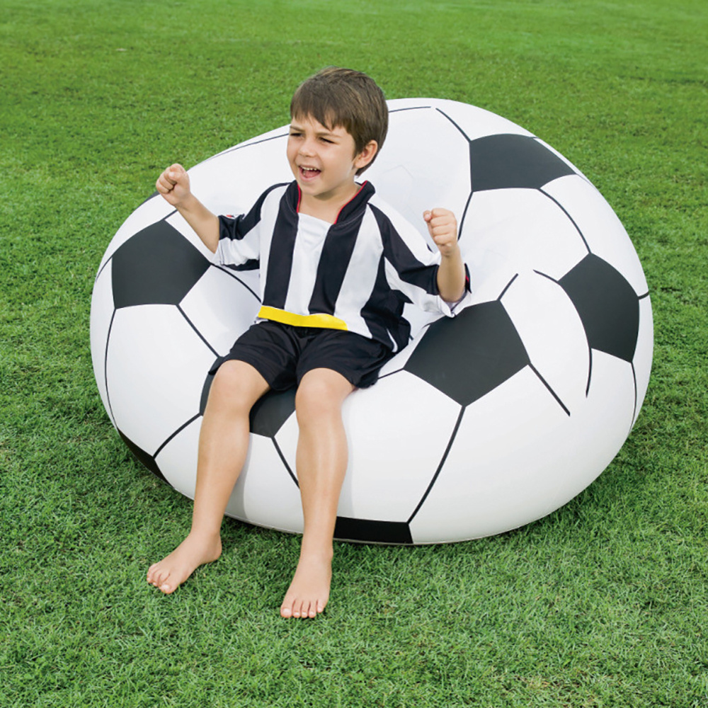 Factory Inflatable Soccer Ball Chair Bean Bag Football Lounger Chair Air Couch for Swimming Pool Camping Travel Sports Party