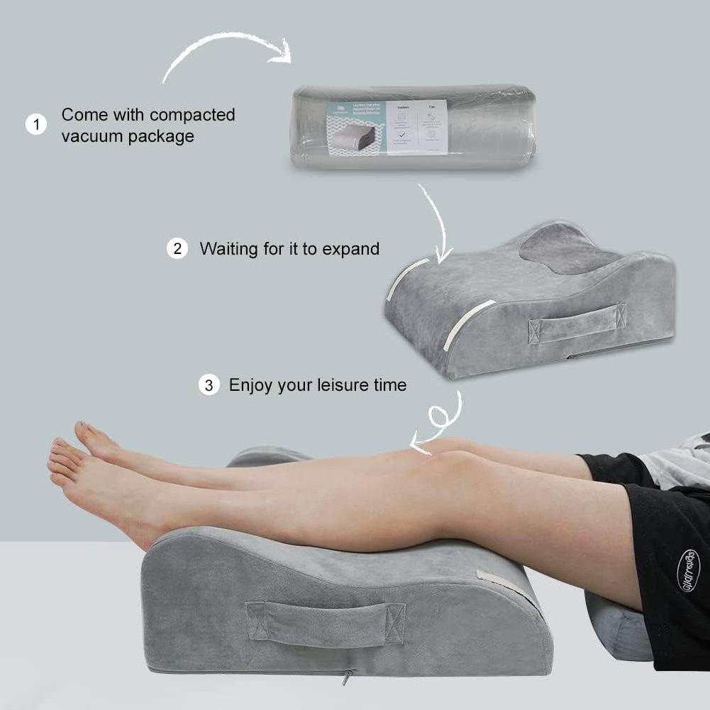 Factory InflatableMemory Foam Leg Elevating Support Wedge Pillow for Sleeping,Relieve Back Hip Knee Pain,Reduce Swelling