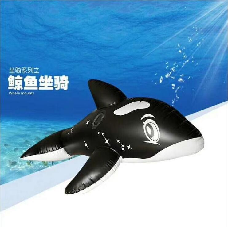 Inflatable black killer whale pool float for gifts and  party