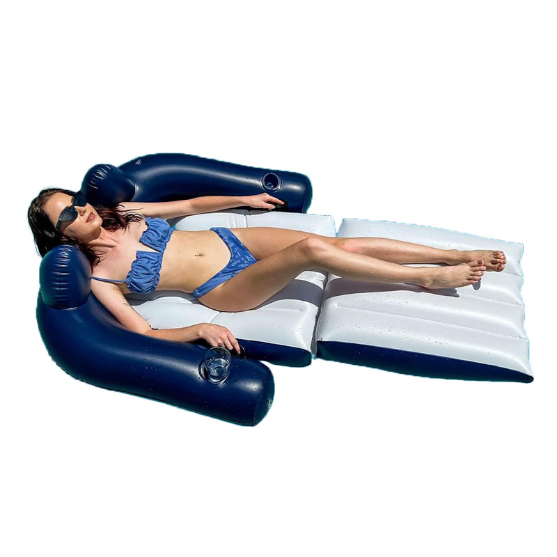 Factory Pool Float 2 in 1 Pool Lounger,Inflatable Pool Floats Adult Luxury Water Lounge with Headrest, Backrest & Footrest