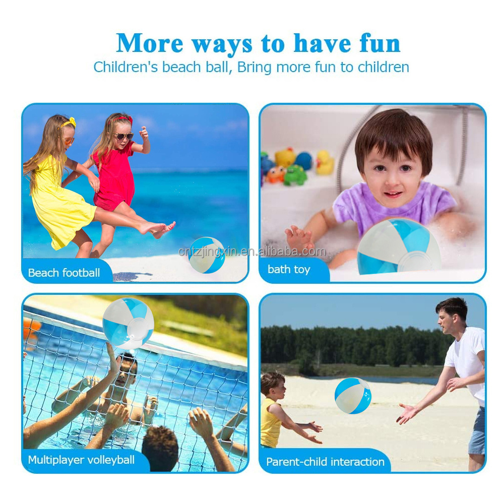 7 inch Beach Pool Party Fun Floating Toys PVC Clear Transparent 6 Panel Inflatable Mini Small Beach Ball for Kids,Teenagers