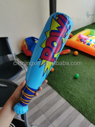 Pow Inflatable Baseball Bats 20 Inch Inflatable Toy Bat for Kids Carnival Prizes, Goodie Bag Favors or Superhero Birthday Party