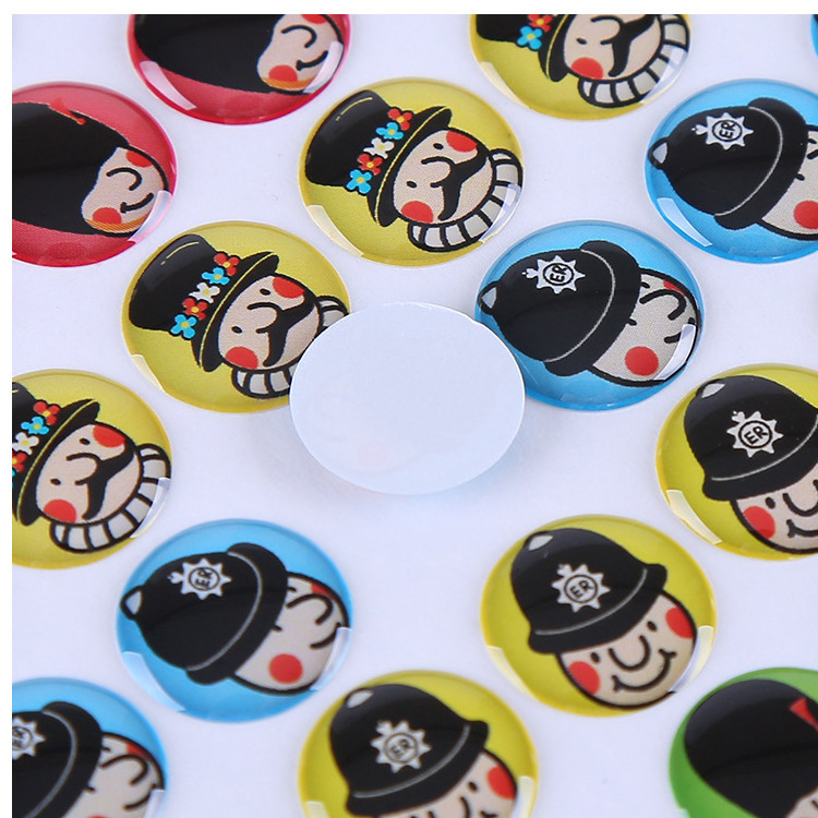 Quick Provide Sample Low MOQ Printed Strong Adhesive Domed Custom Logo Pattern Stickers