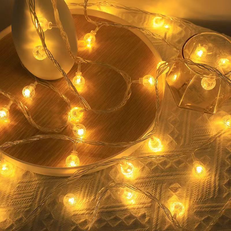 5M 50LED Outdoor String Lights Clear Crystal Ball Bright LED Decoration Strings for Holiday Party Outdoor Garden crystal ball