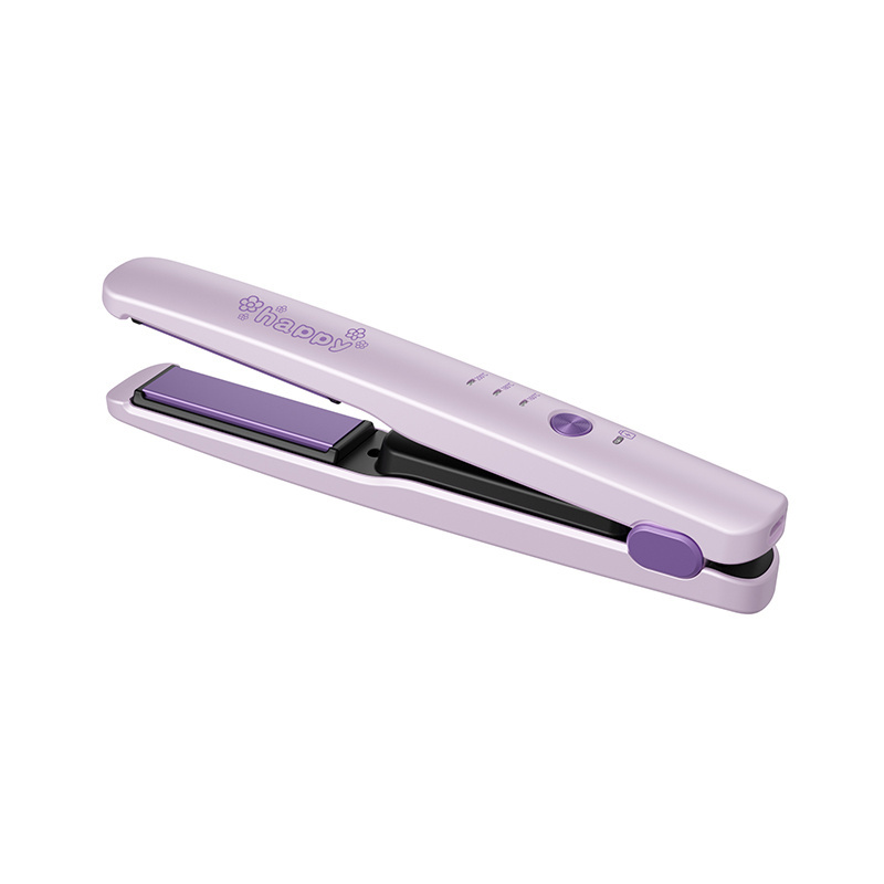 Professional Cordless Flat Iron Mini Travel Portable USB Charging Adjustable Temperature LED Hair Straightener