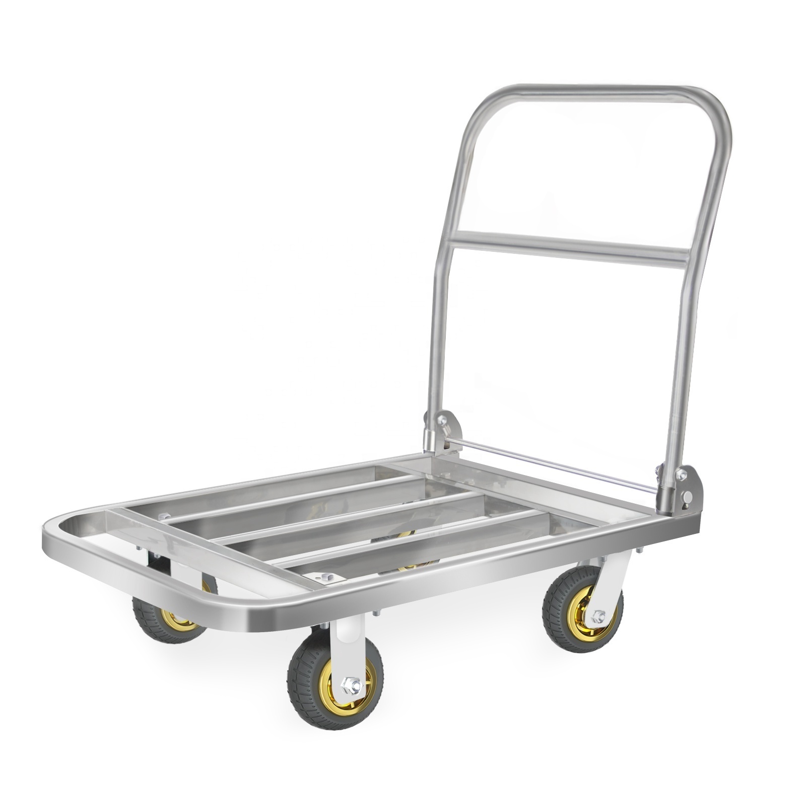 Uholan SUST-300 Square Tube Stainless Steel Platform Hand Cart Trolleys Capacity 300kg