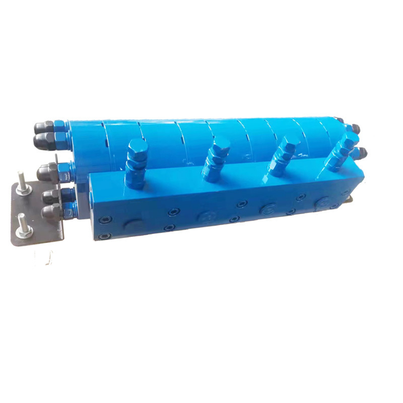 high strength shell 4 groups gear flow divider with relief valve and one-way filling valve for hydraulic system made in China