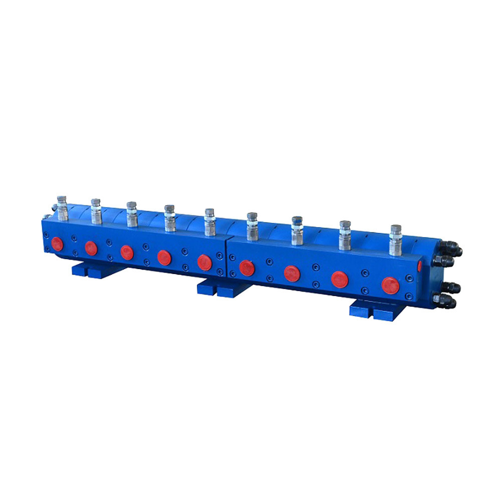 max 12 groups single turn displacement 3.5cc/r gear flow divider made of cast iron material can customized