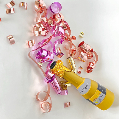 Birthdays Weddings Foil Silver Gold Confetti Popper Party Confetti Cannon Mini Wine Small Champagne Bottle Confetti Cannon