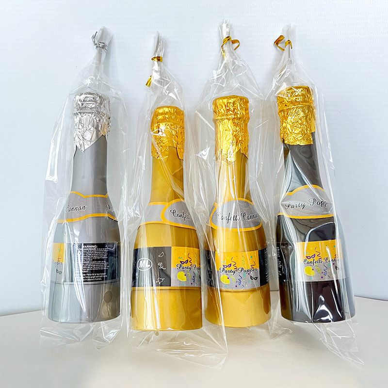 Birthdays Weddings Foil Silver Gold Confetti Popper Party Confetti Cannon Mini Wine Small Champagne Bottle Confetti Cannon