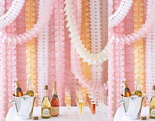 Mixed Color Paper Flower Garland For Wedding Birthday Background Party Streamers Supply