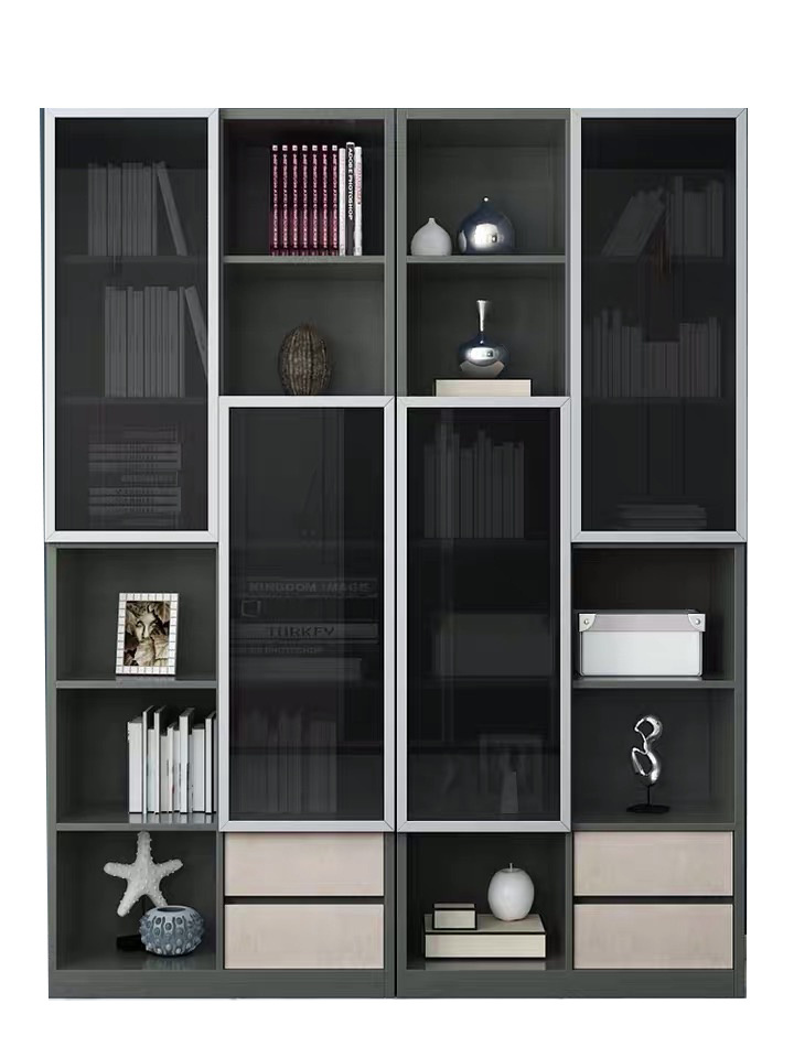 Glass 2 Doors Wardrobe LED Light Wardrobe Bedroom Furniture Wooden Wardrobes(UL-21LV0526)