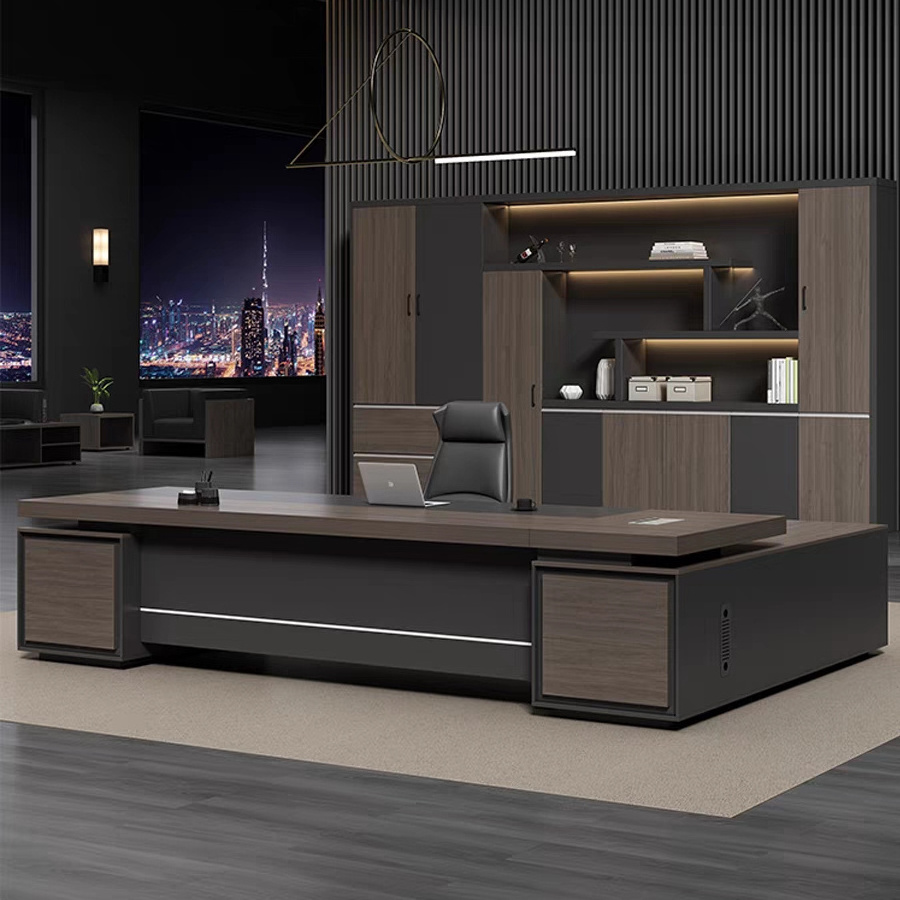 Hot Sell factory price melamine MDF office table office furniture boss desk executive desk