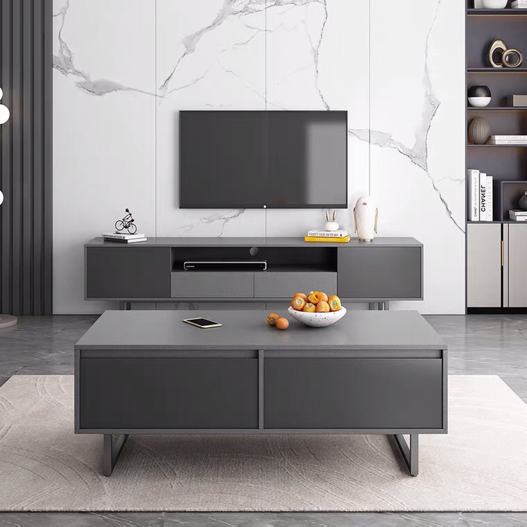 Modern Light Luxury Design Home Living Room Furniture Sintered Stone Coffee Table TV Stand