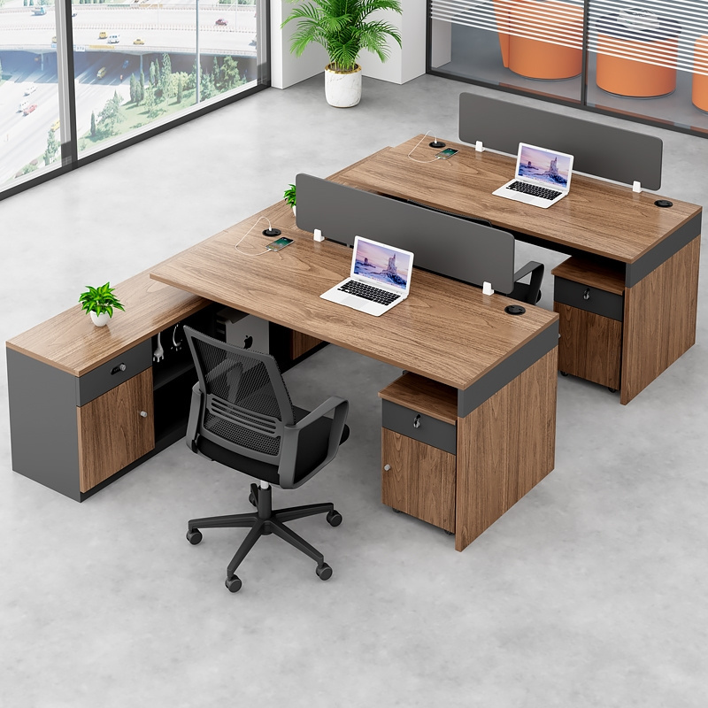 Factory Direct Sale Office Furniture Wooden Combination Modular Office Partition Staff Table Cubicle Workstation