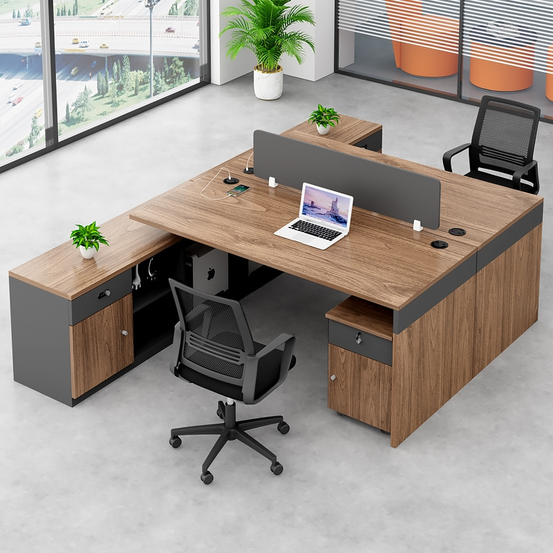 Factory Direct Sale Office Furniture Wooden Combination Modular Office Partition Staff Table Cubicle Workstation