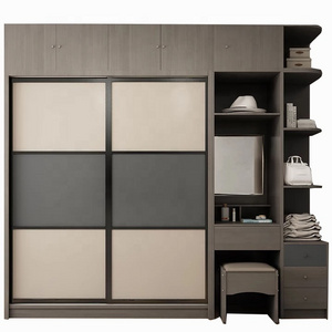 Combination sliding door bedroom large wardrobe with dressing table