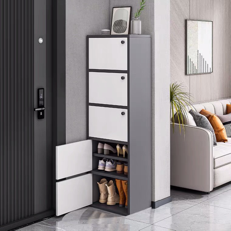 Elegant Office Home Furniture Corridor Living Room Tall Thin Shoe Rack Cabinet