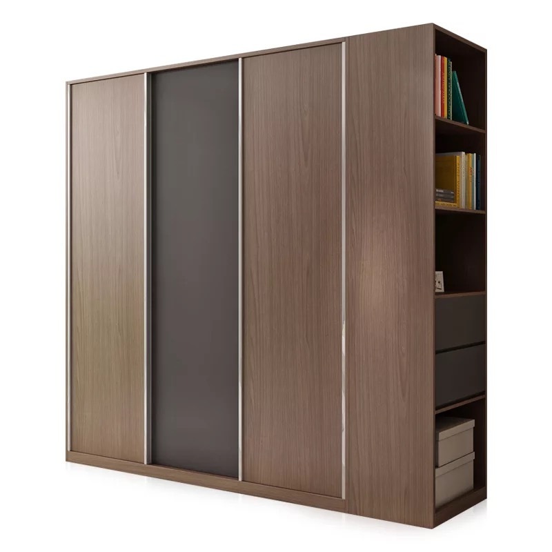 Modern Home Bedroom Wardrobe Closet Sliding Door Cabinet Furniture With Dresser